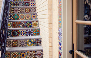 Photo of stairs in Hutsell era